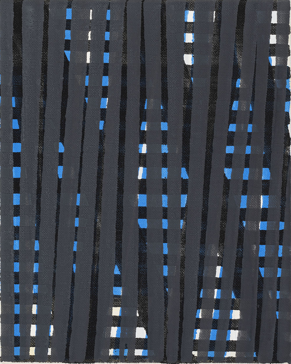 Nikola Dimitrov, Winterreise, 2023, Pigmente, Bindemittel auf Leinwand, 25  20 cm
